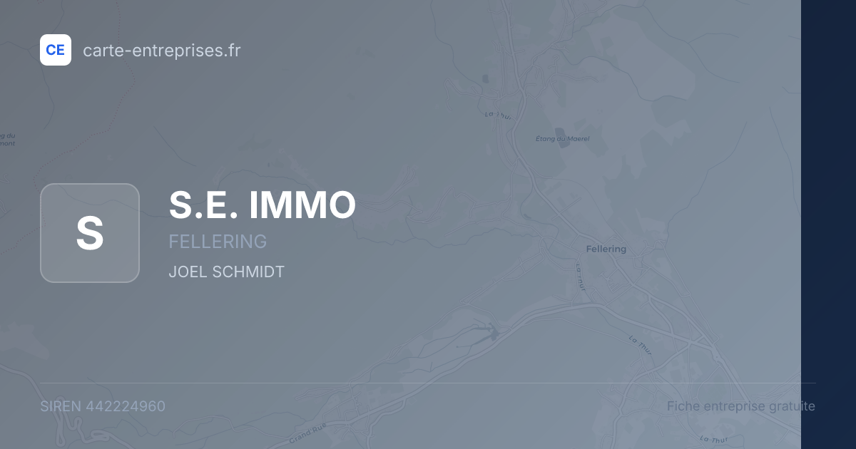 S.E. IMMO — 442224960 — fiche entreprise