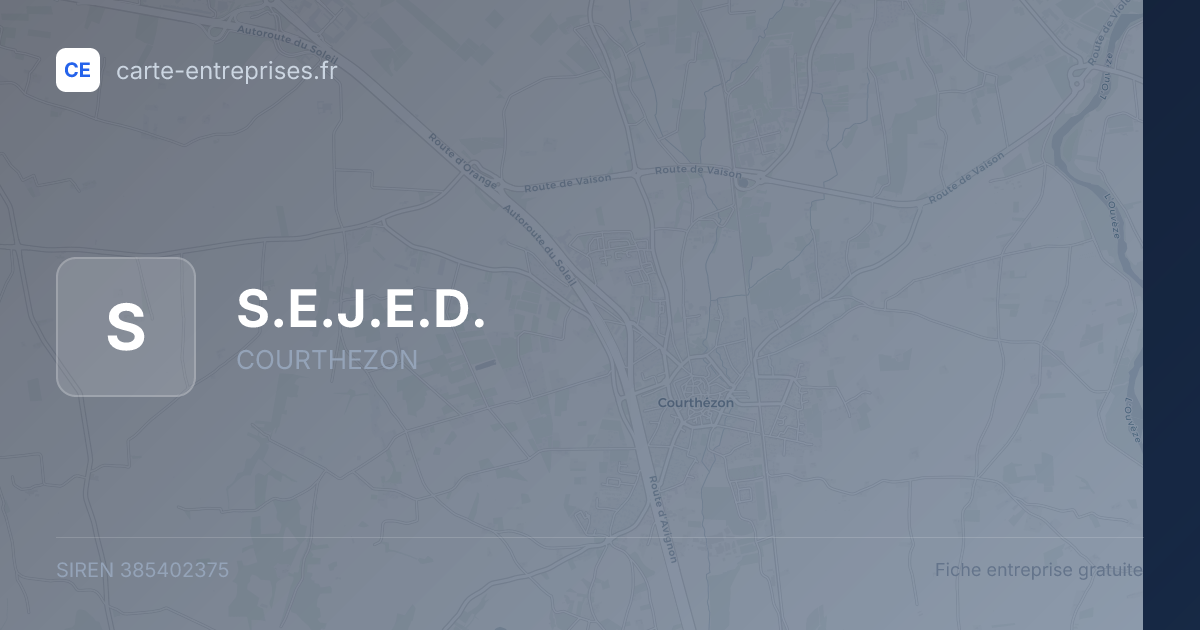 S.E.J.E.D. — 385402375 — fiche entreprise