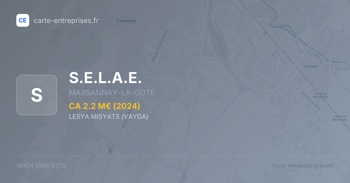 S.E.L.A.E. — 393615778 — fiche entreprise