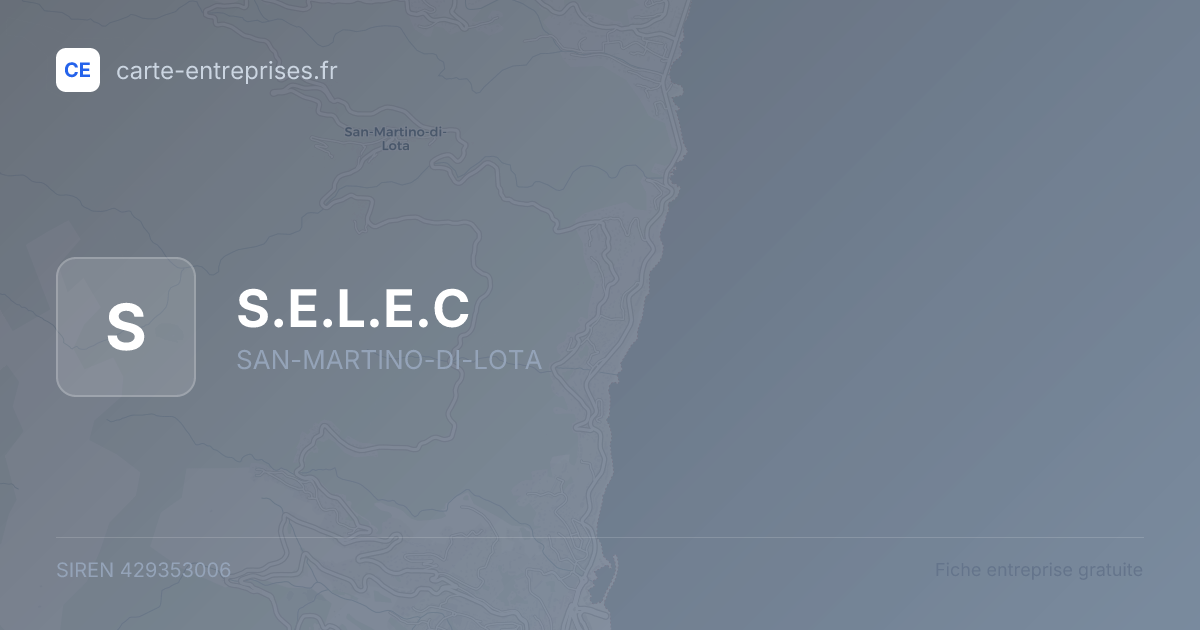 S.E.L.E.C — 429353006 — fiche entreprise