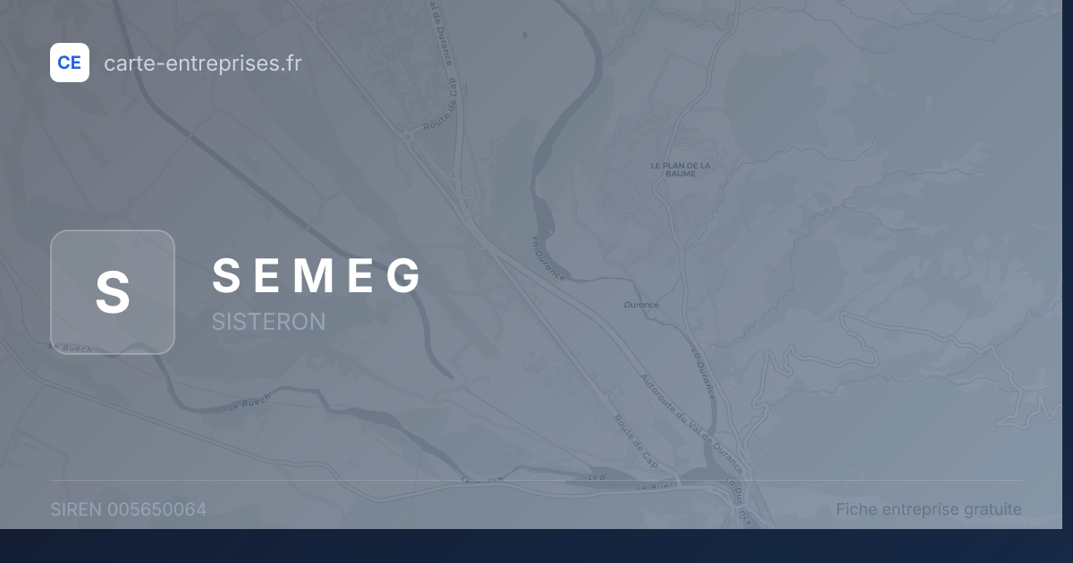 S E M E G — 005650064 — fiche entreprise