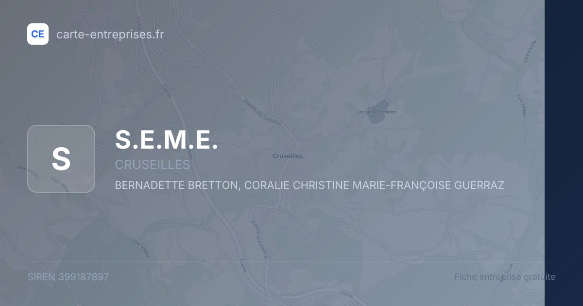 S.E.M.E. — 399187897 — fiche entreprise