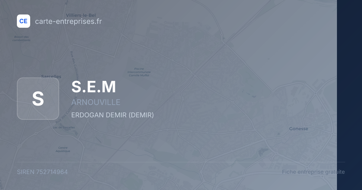 S.E.M — 752714964 — fiche entreprise