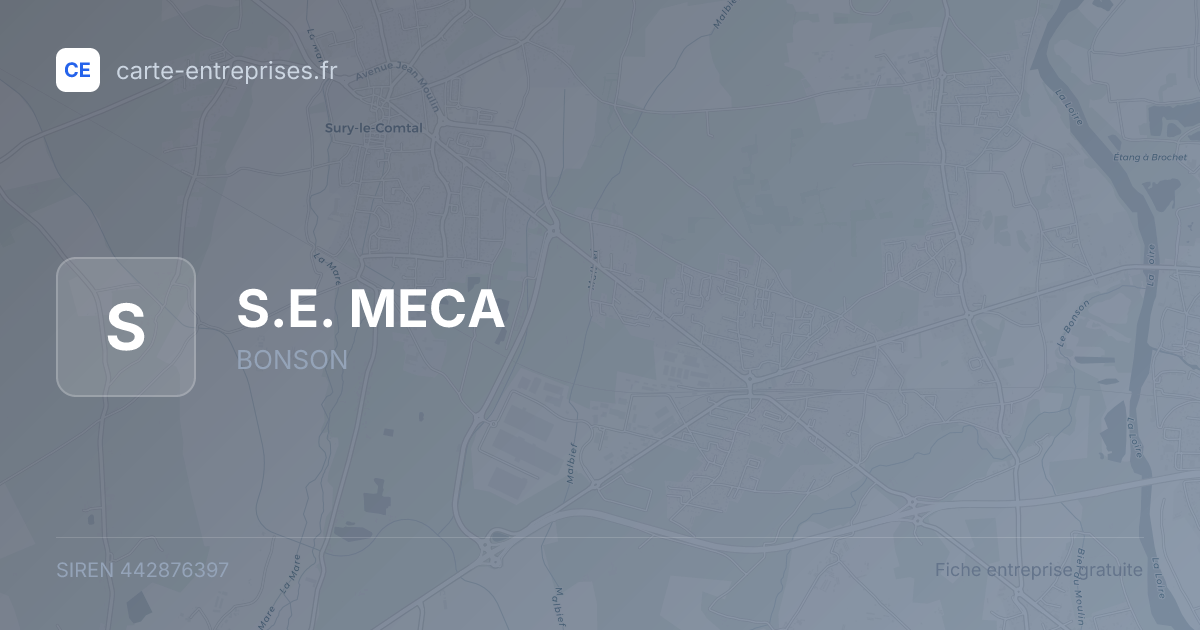S.E. MECA — 442876397 — fiche entreprise
