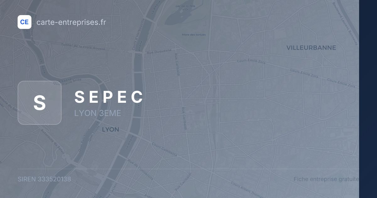 S E P E C — 333520138 — fiche entreprise