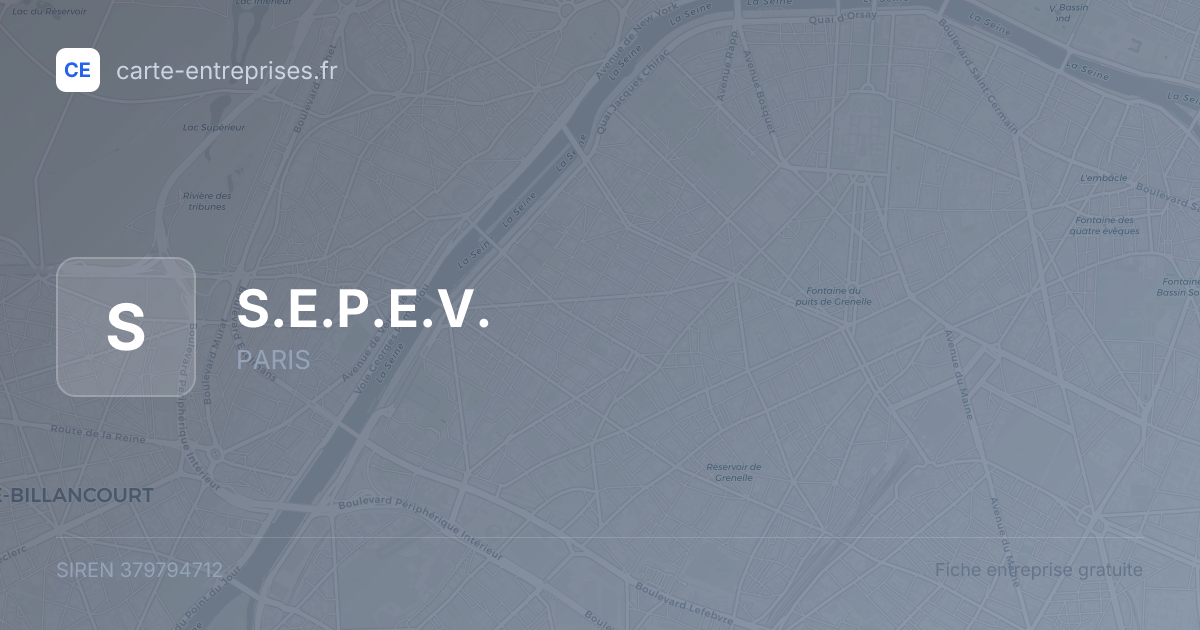 S.E.P.E.V. — 379794712 — fiche entreprise