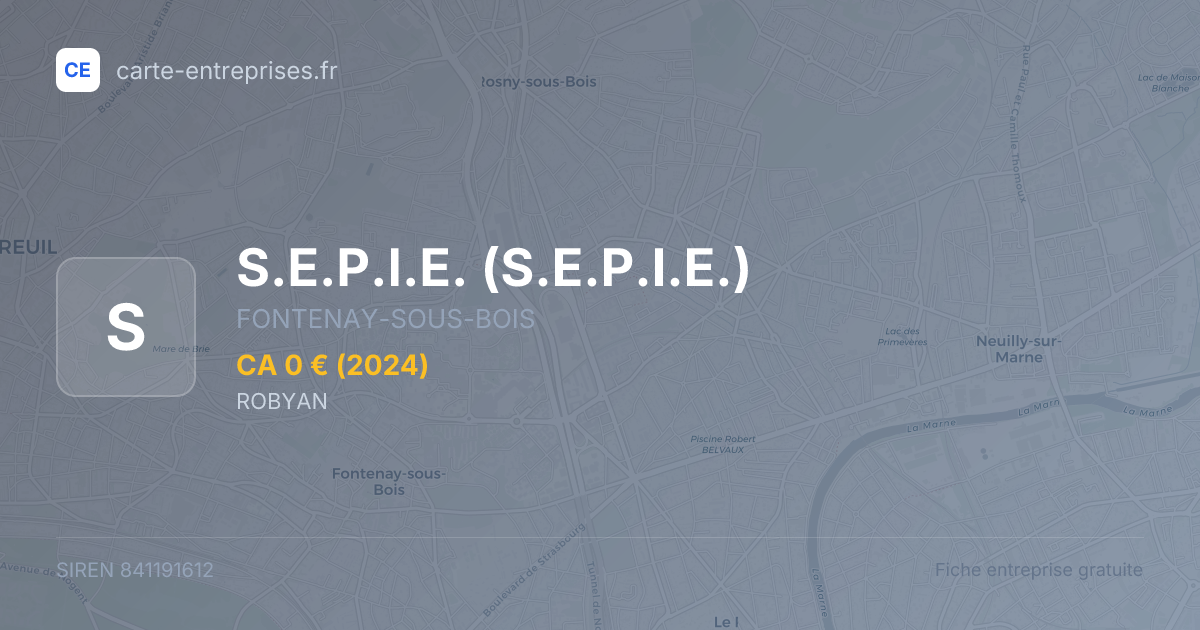 S.E.P.I.E. — 841191612 — fiche entreprise
