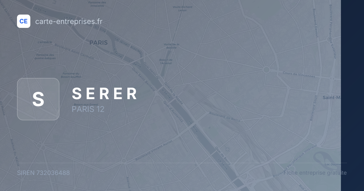 S E R E R — 732036488 — fiche entreprise