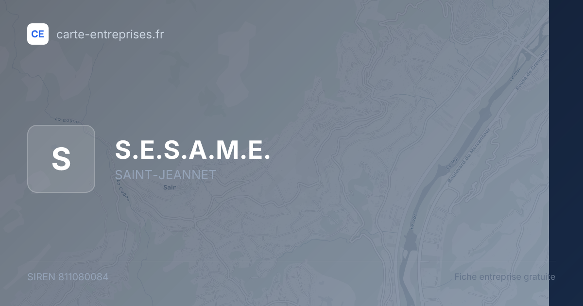 S.E.S.A.M.E. — 811080084 — fiche entreprise