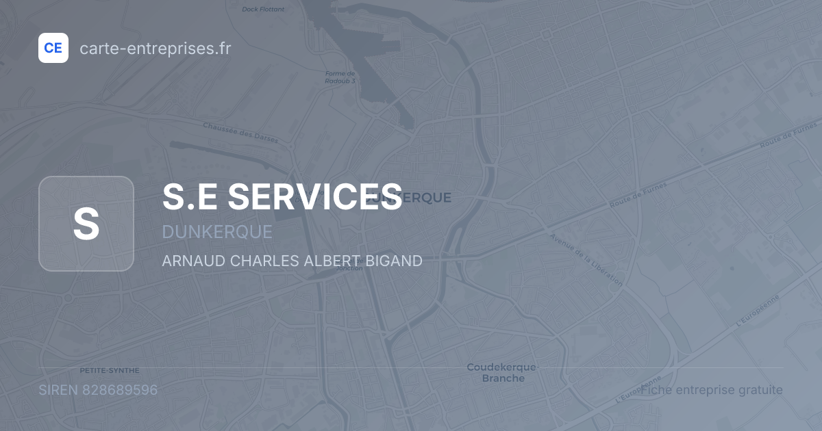 S.E SERVICES — 828689596 — fiche entreprise