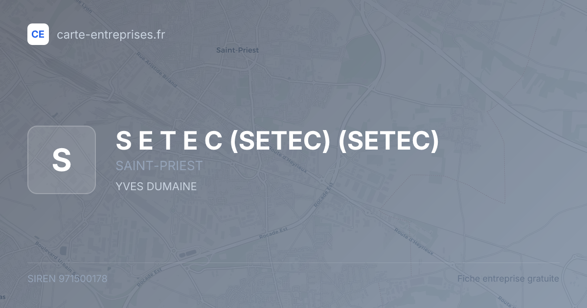 S E T E C (SETEC) (SETEC) — 971500178 — fiche entreprise
