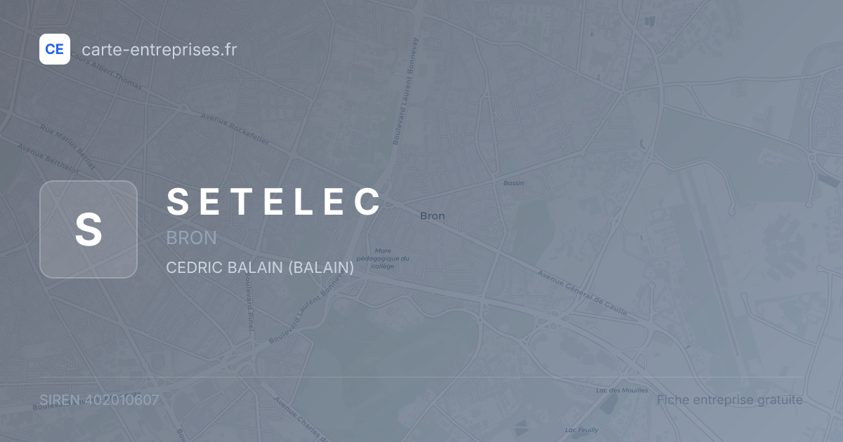 S E T E L E C — 402010607 — fiche entreprise