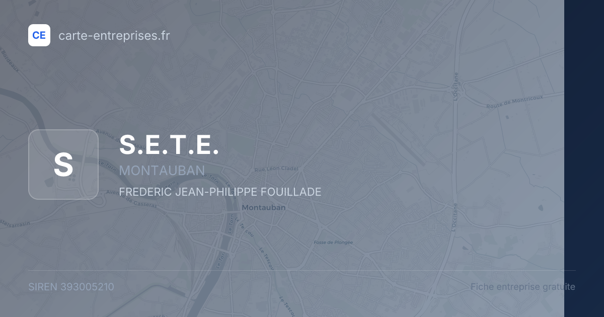 S.E.T.E. — 393005210 — fiche entreprise
