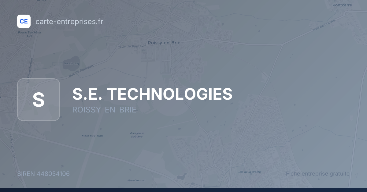 S.E. TECHNOLOGIES — 448054106 — fiche entreprise