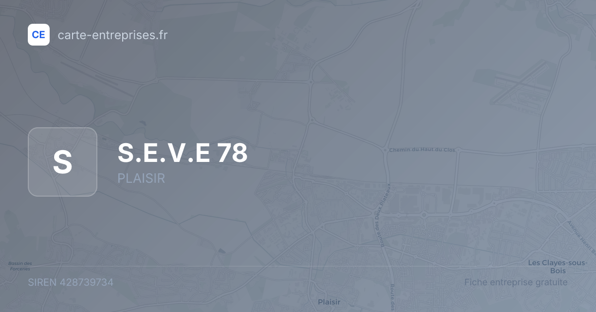S.E.V.E 78 — 428739734 — fiche entreprise