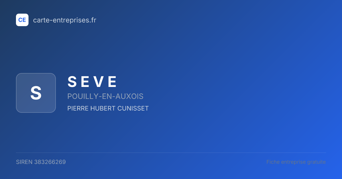 S E V E — 383266269 — fiche entreprise
