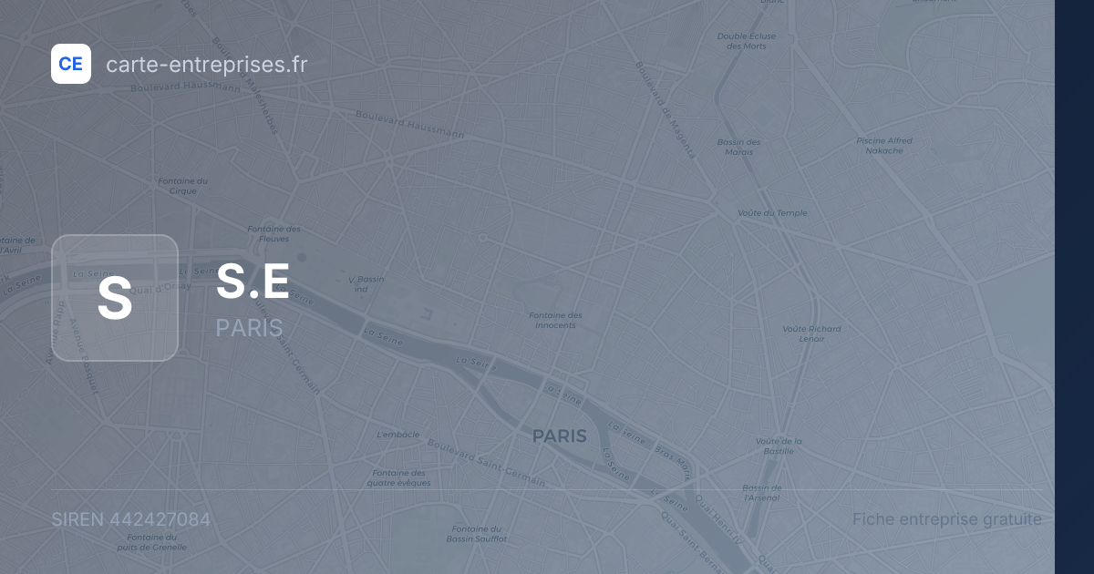 S.E — 442427084 — fiche entreprise