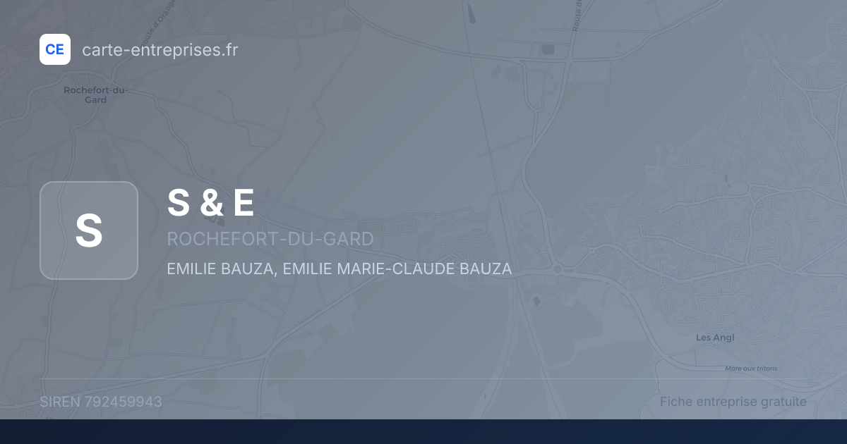 S & E — 792459943 — fiche entreprise