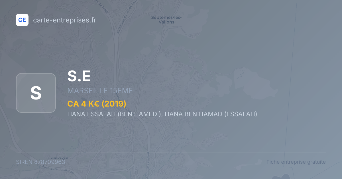 S.E — 878709963 — fiche entreprise