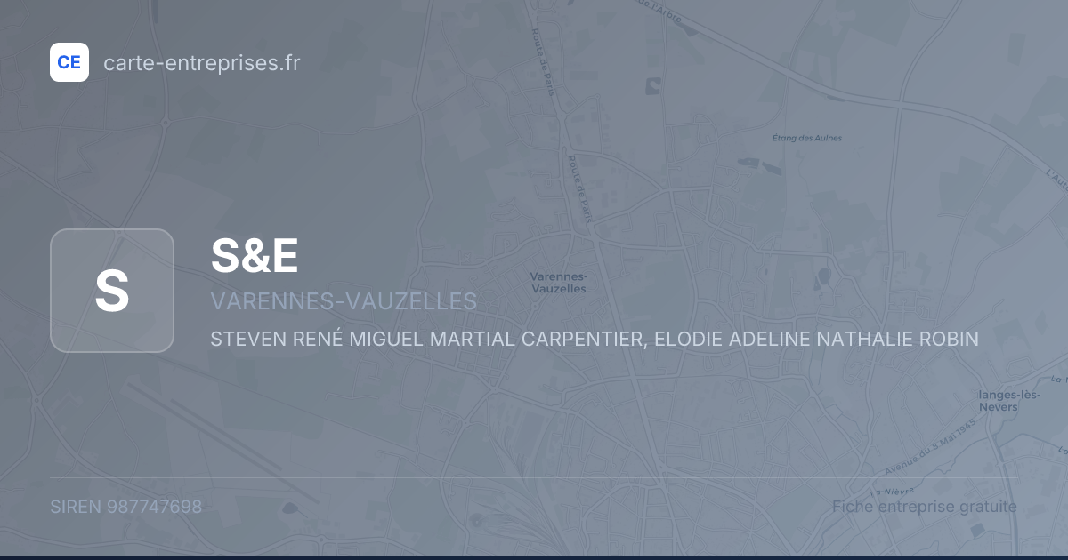 S&E — 987747698 — fiche entreprise