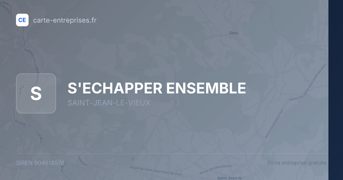 S'ECHAPPER ENSEMBLE — 904618576 — fiche entreprise