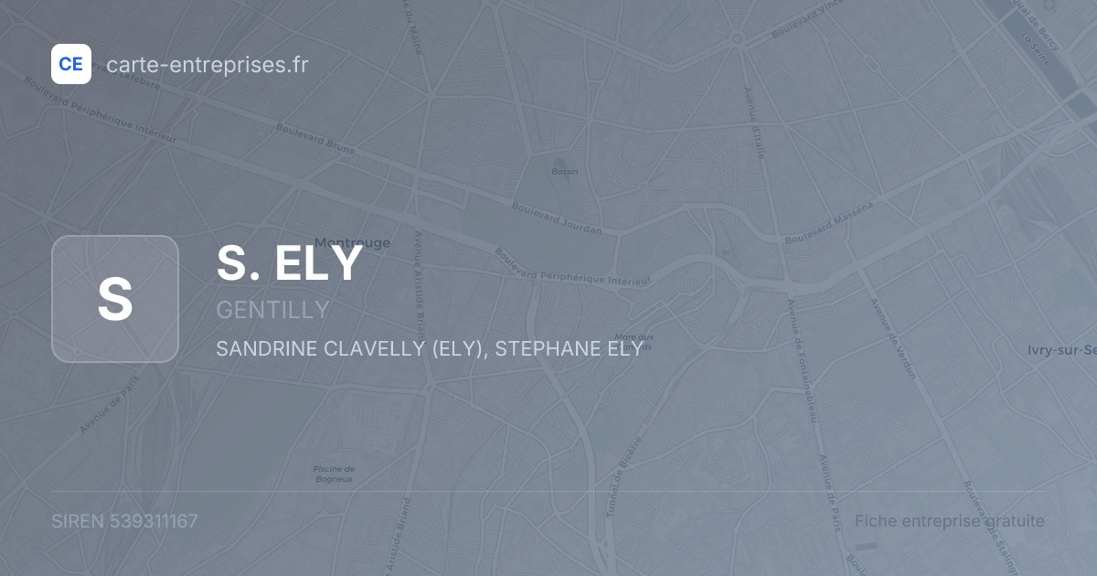 S. ELY — 539311167 — fiche entreprise
