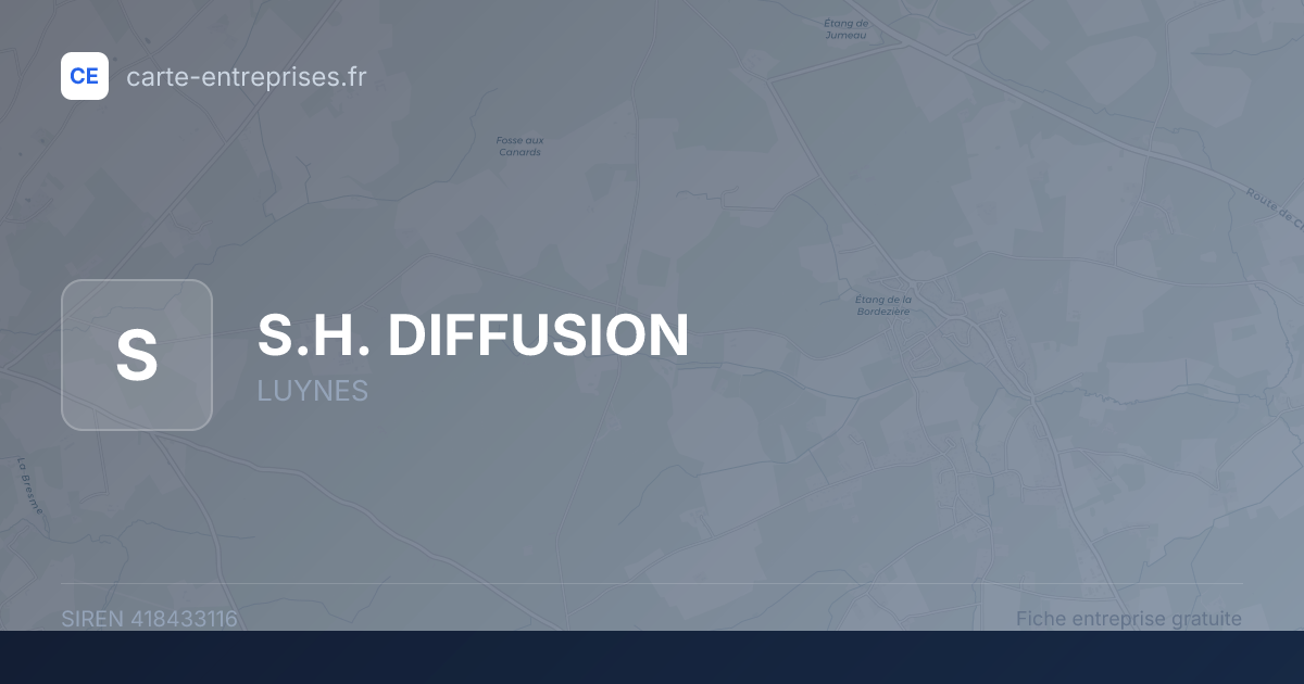 S.H. DIFFUSION — 418433116 — fiche entreprise