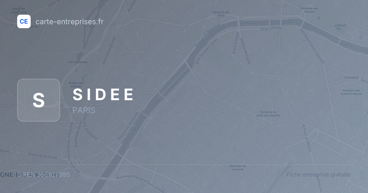 S I D E E — 353927395 — fiche entreprise