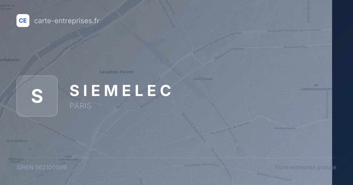 S I E M E L E C — 562100099 — fiche entreprise