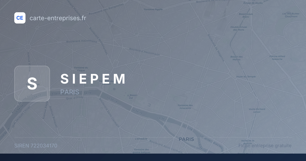 S I E P E M — 722034170 — fiche entreprise