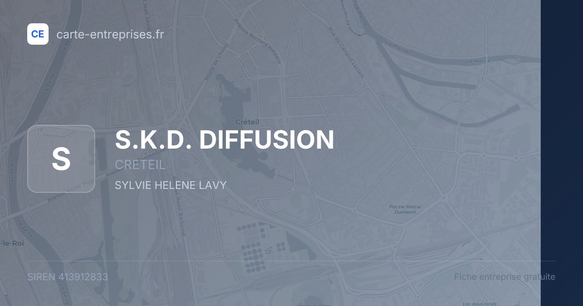 S.K.D. DIFFUSION — 413912833 — fiche entreprise