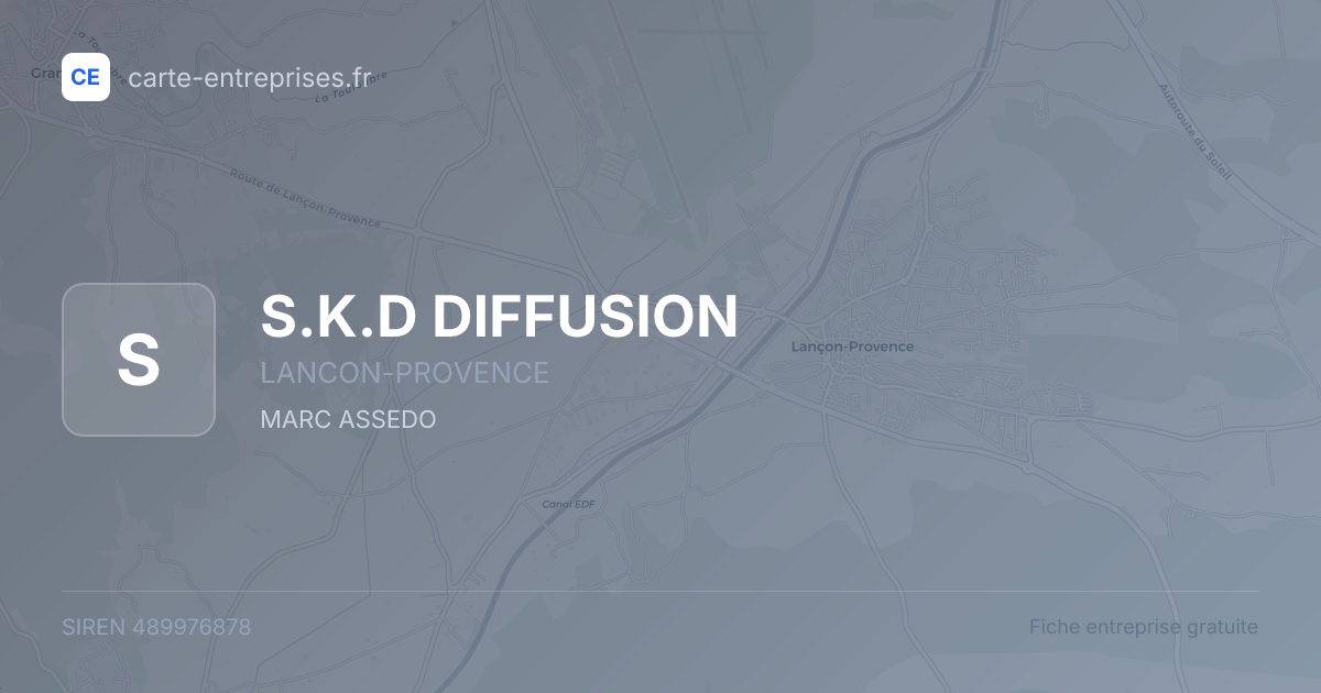 S.K.D DIFFUSION — 489976878 — fiche entreprise