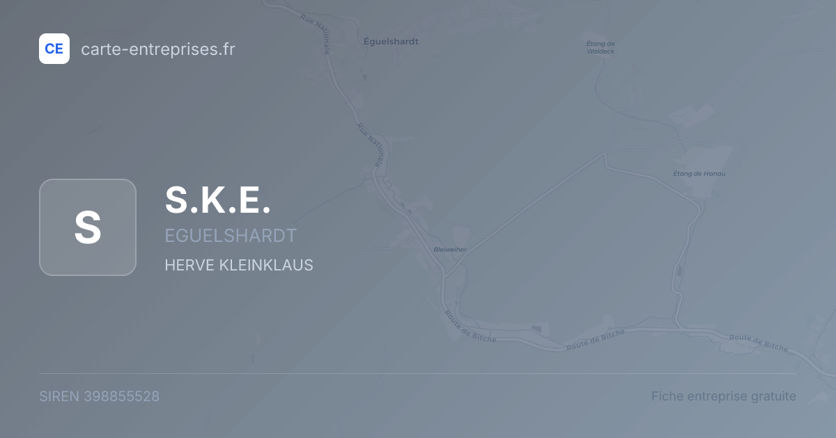 S.K.E. — 398855528 — fiche entreprise