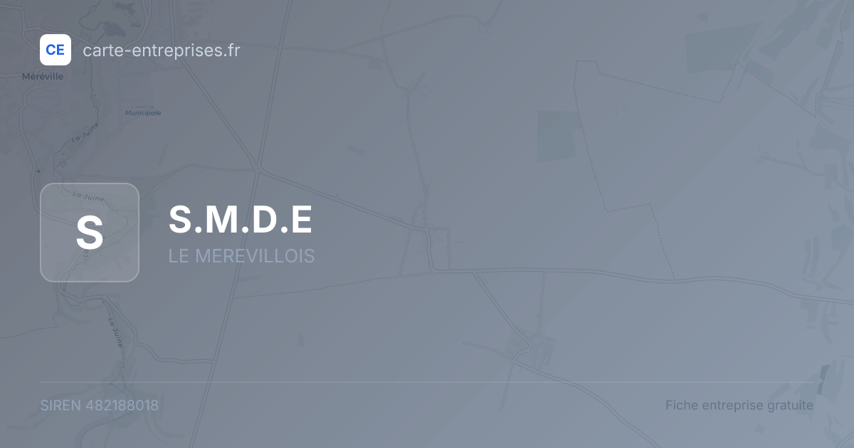 S.M.D.E — 482188018 — fiche entreprise