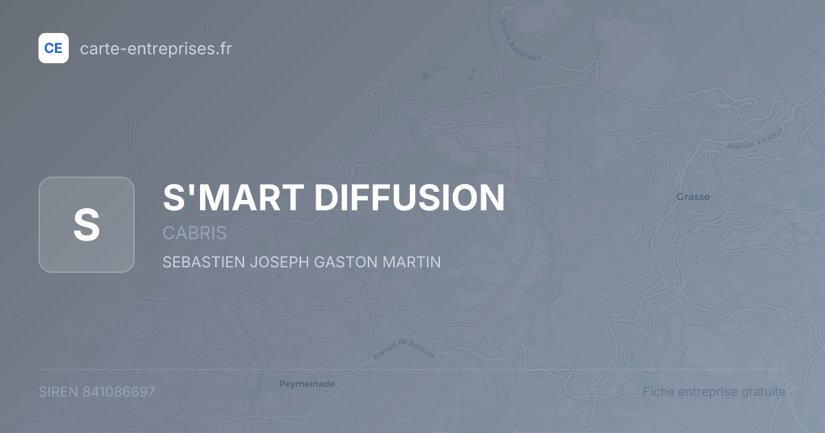 S'MART DIFFUSION — 841086697 — fiche entreprise