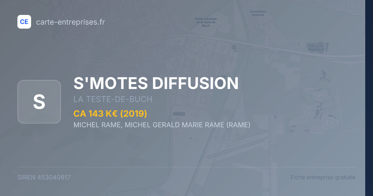 S'MOTES DIFFUSION — 453040917 — fiche entreprise