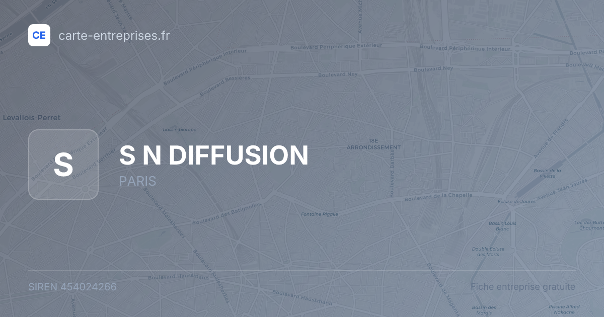 S N DIFFUSION — 454024266 — fiche entreprise