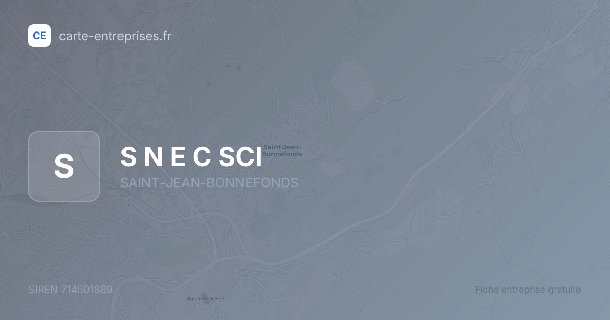 S N E C SCI — 714501889 — fiche entreprise