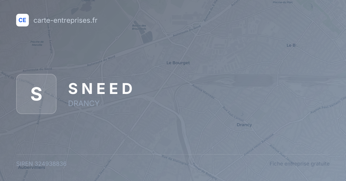S N E E D — 324938836 — fiche entreprise