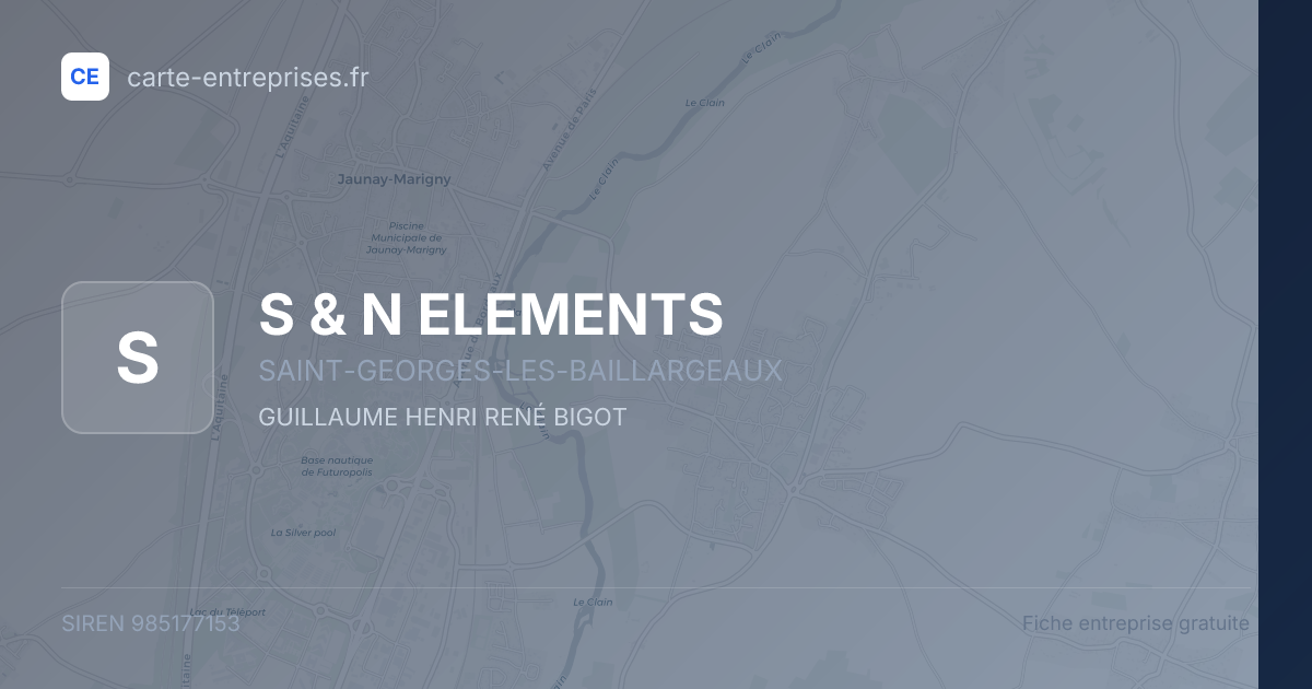 S & N ELEMENTS — 985177153 — fiche entreprise