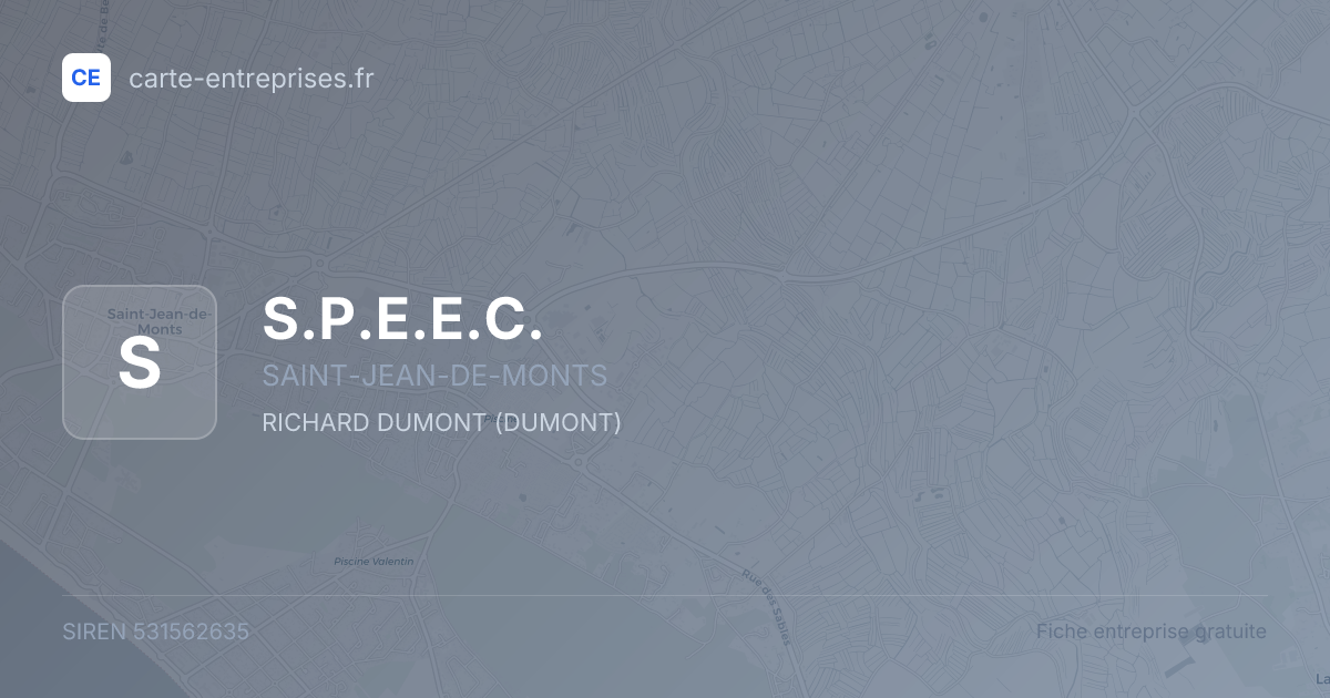S.P.E.E.C. — 531562635 — fiche entreprise