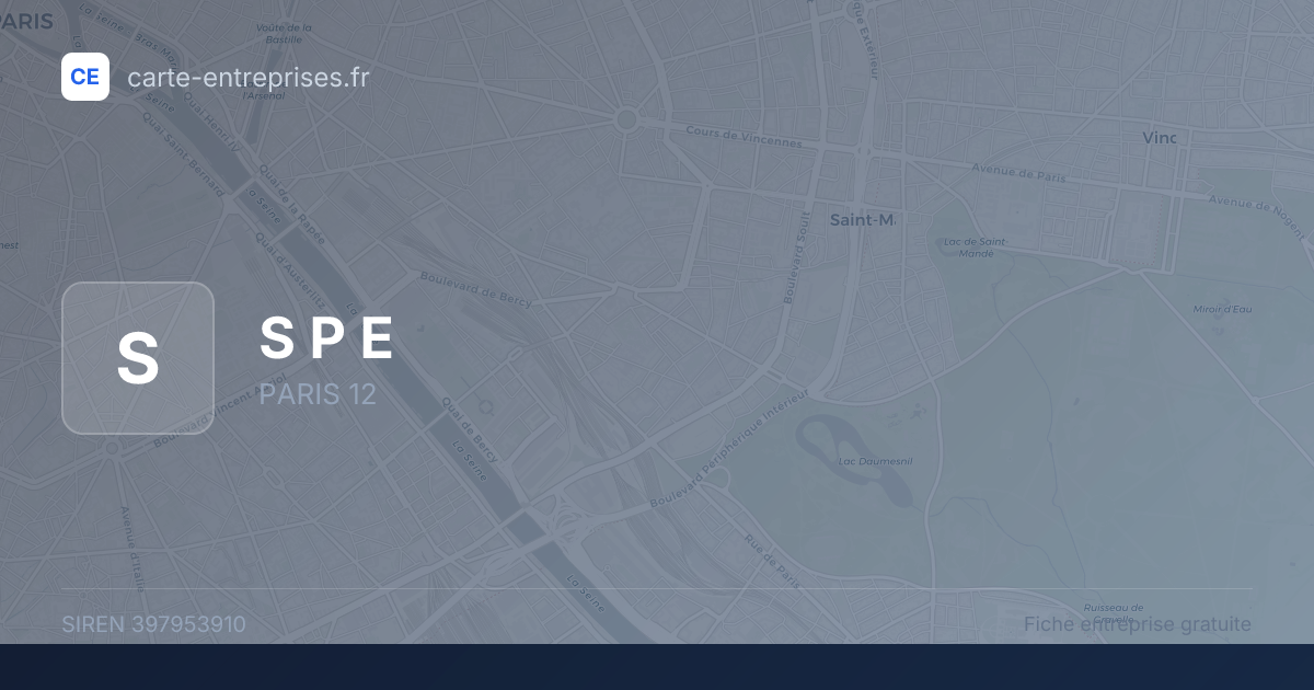 S P E — 397953910 — fiche entreprise