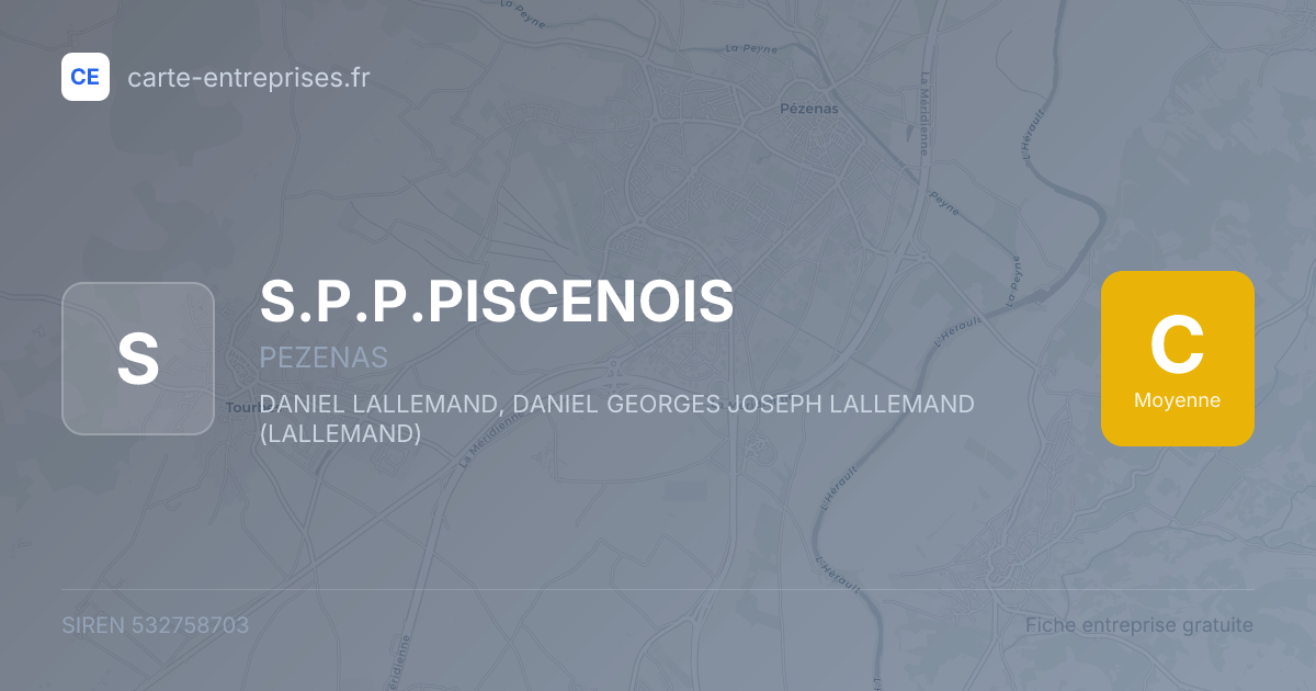 S.P.P.PISCENOIS — 532758703 — fiche entreprise