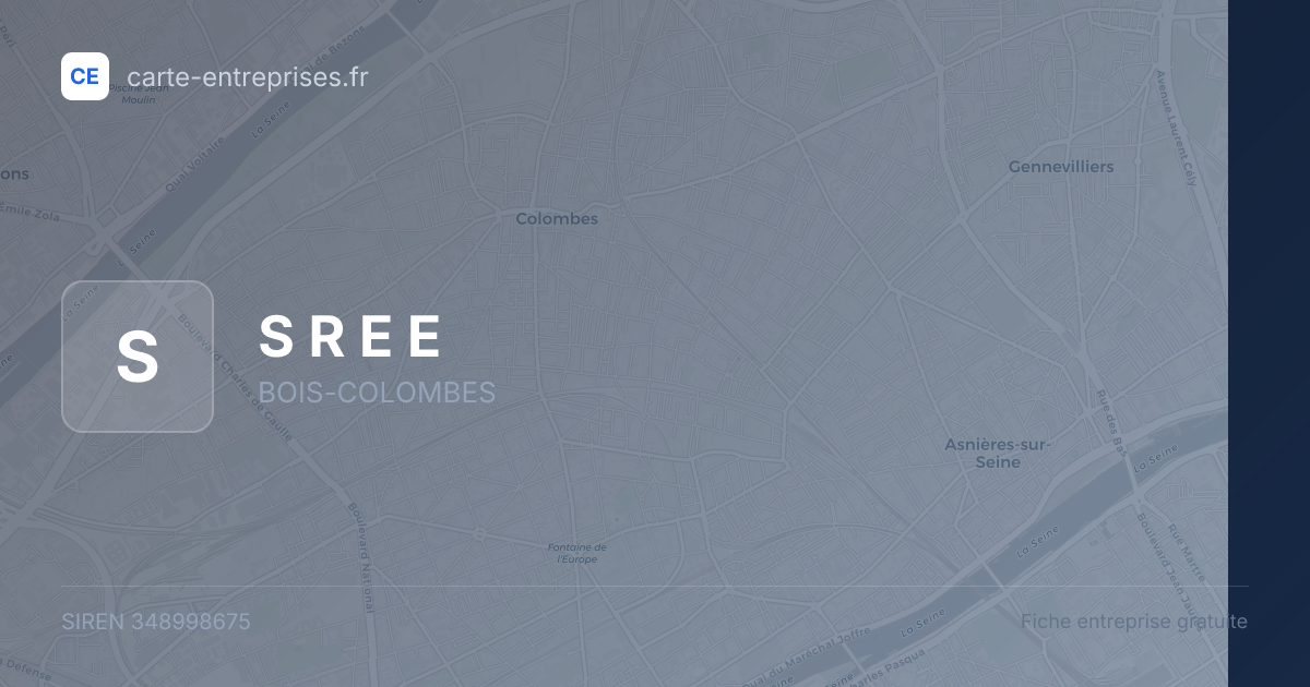 S R E E — 348998675 — fiche entreprise