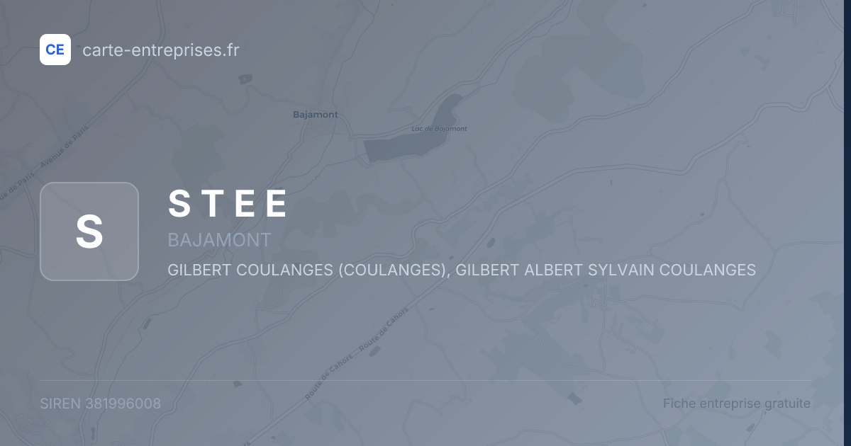 S T E E — 381996008 — fiche entreprise