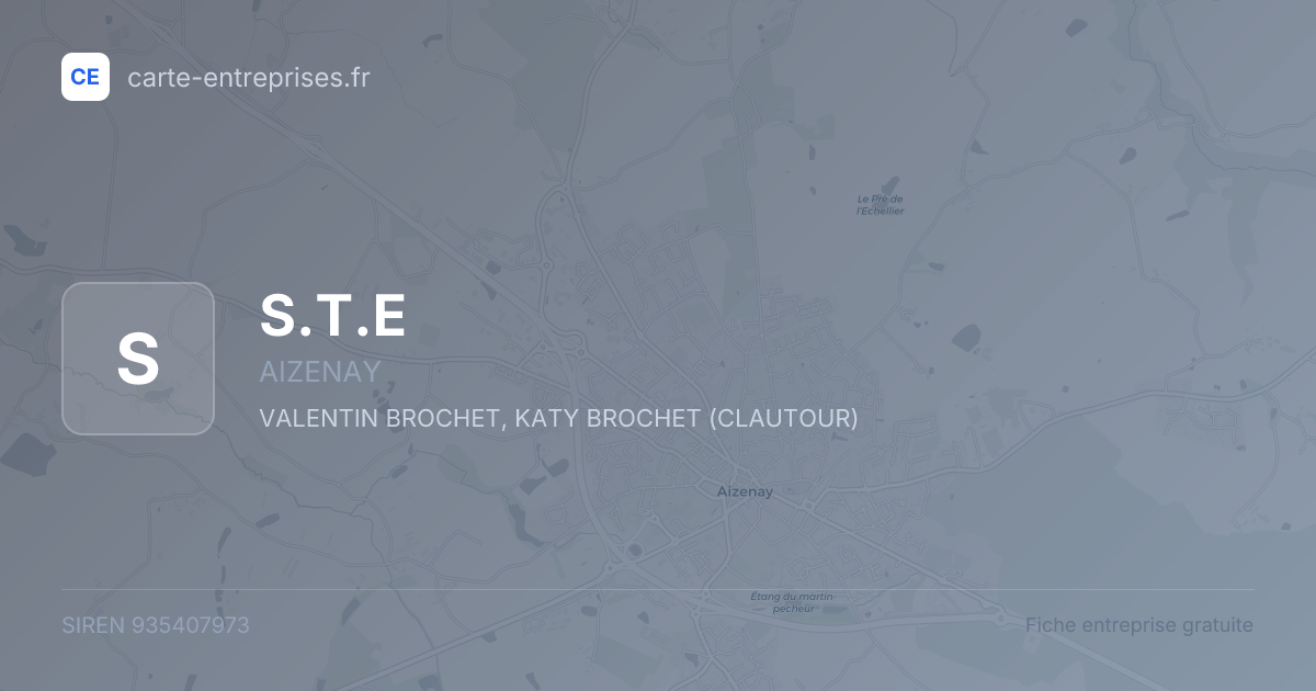 S.T.E — 935407973 — fiche entreprise