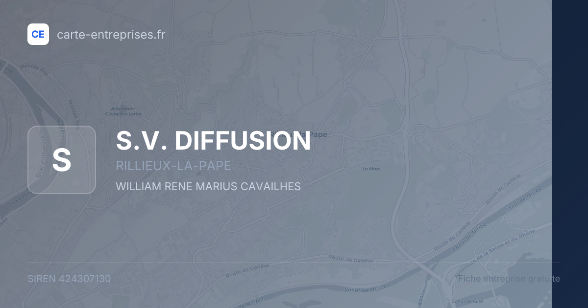 S.V. DIFFUSION — 424307130 — fiche entreprise