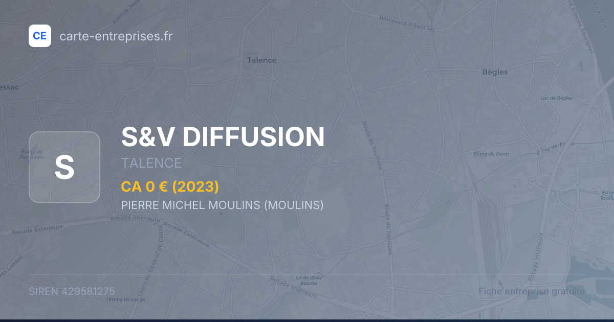 S&V DIFFUSION — 429581275 — fiche entreprise