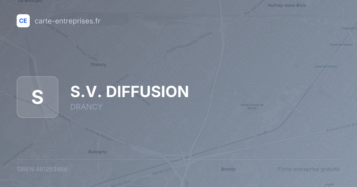 S.V. DIFFUSION — 481253466 — fiche entreprise