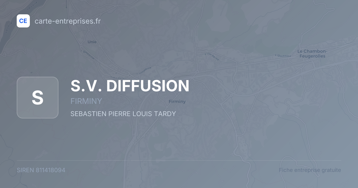 S.V. DIFFUSION — 811418094 — fiche entreprise